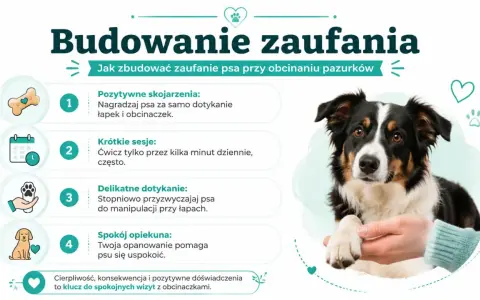 Jak wytresować psa do obcinania pazurów: pozytywne skojarzenia, krótkie sesje, delikatne dotykanie i spokój opiekuna to klucz do sukcesu.