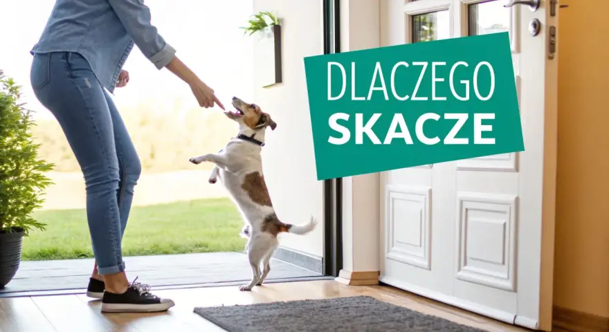 Pies skacze na właściciela, bo chce się przywitać. Dowiedz się, dlaczego pies skacze na właściciela i jak to oduczyć.